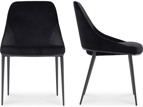 Moe's Home Black Upholstered Side Dining Chair - Set of Two