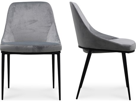 Moe's Home Sedona Ply Wood Gray Upholstered Side Dining Chair - Set of Two