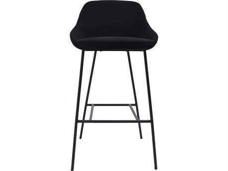 Moe's Home Upholstered Ply Wood Black Bar Stool