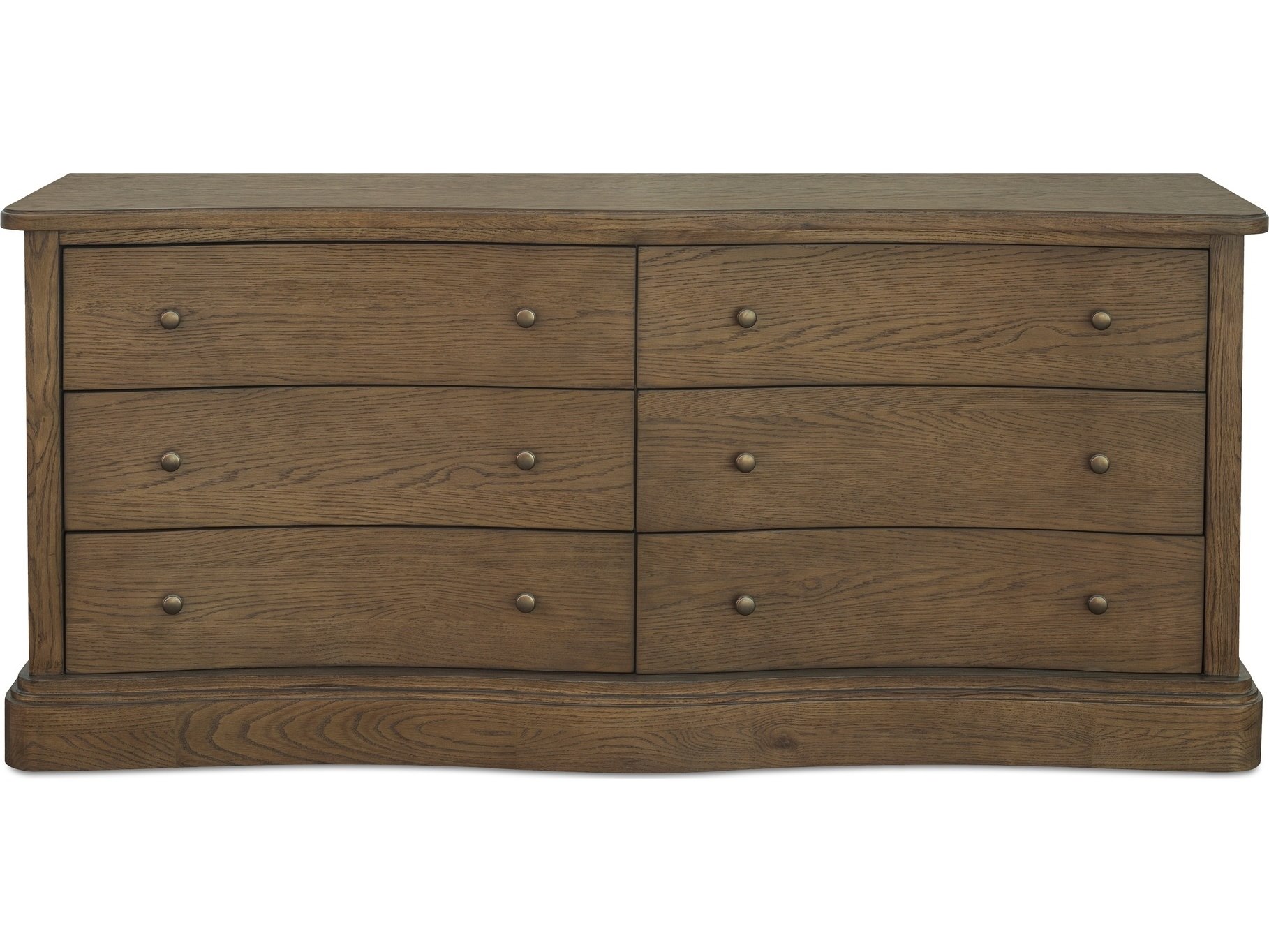 Claro Updated Traditional Warm Brown Oak Double Dresser