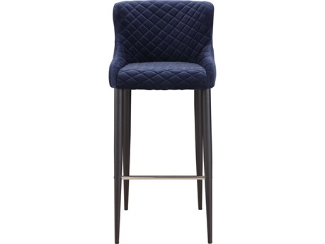 Moe's Home Etta Upholstered Navy Blue Dark Bar Stool
