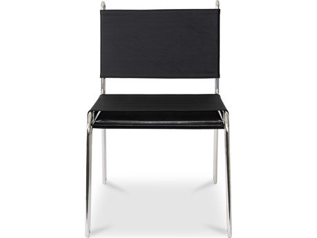 Moe's Home Petra Black Leather Accent Chair