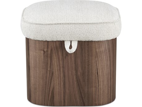 Moe's Home Sonny Brown Walnut Upholstered Ottoman