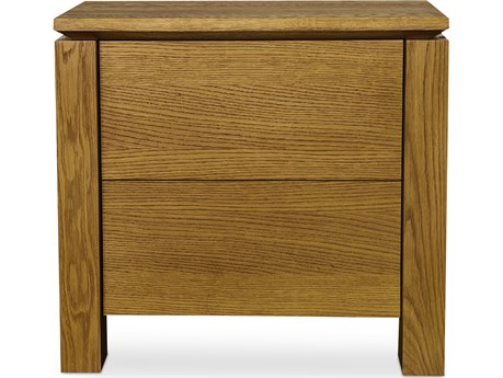 Moe's Home Brook 2-Drawers Brown Oak Wood Nightstand