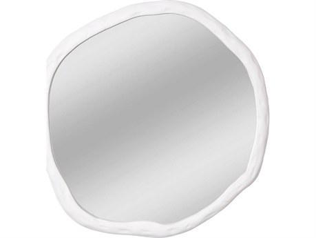 Moe's Home Foundry White Round Wall Mirror
