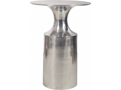 Moe's Home Rassa Round Metal Silver End Table