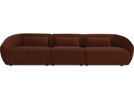 Moe's Home Amelia Brown Upholstered Sofa
