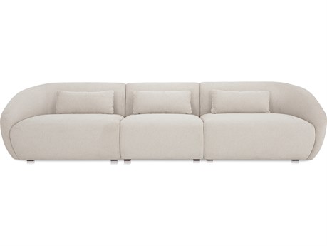 Moe's Home Amelia White Upholstered Sofa