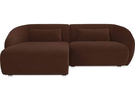 Moe's Home Amelia Brown Upholstered Left Sectional Sofa