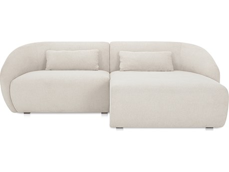 Moe's Home Amelia White Upholstered Right Sectional Sofa