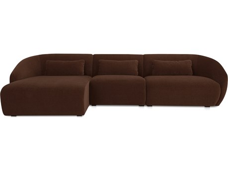Moe's Home Amelia Brown Upholstered Left Sectional Sofa