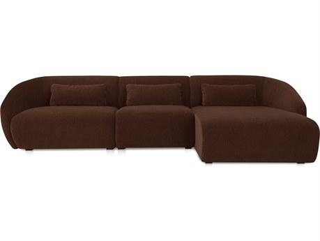 Moe's Home Amelia Brown Upholstered Right Sectional Sofa