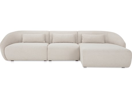 Moe's Home Amelia White Upholstered Right Sectional Sofa