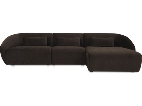 Moe's Home Amelia Brown Upholstered Right Sectional Sofa