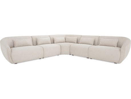 Moe's Home Amelia White Upholstered Left Sectional Sofa