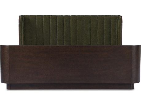 Moe's Home Scarlette Green Rubberwood Wood King Panel Bed