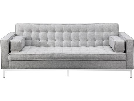 Moe's Home Covella Light Grey Upholstered Sofa Bed