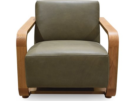 Moe's Home Eckersley Green Leather Accent Chair