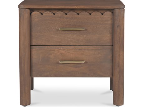 Moe's Home Wiley 2-Drawers Mango Wood Nightstand