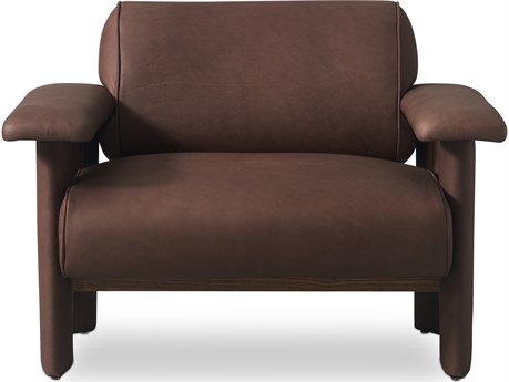 Moe's Home Marcello Brown Leather Accent Chair