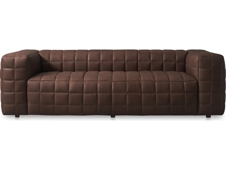 Moe's Home Callan Dark Brown Leather Sofa