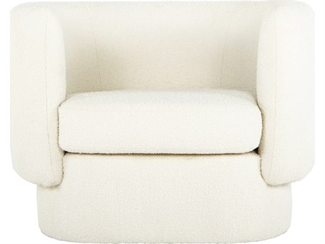 Moe's Home White Fabric Accent Chair