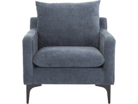Moe's Home Paris Blue Fabric Accent Chair