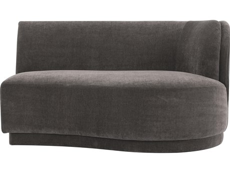 Moe's Home Yoon Umbra Grey Upholstered RAF Loveseat