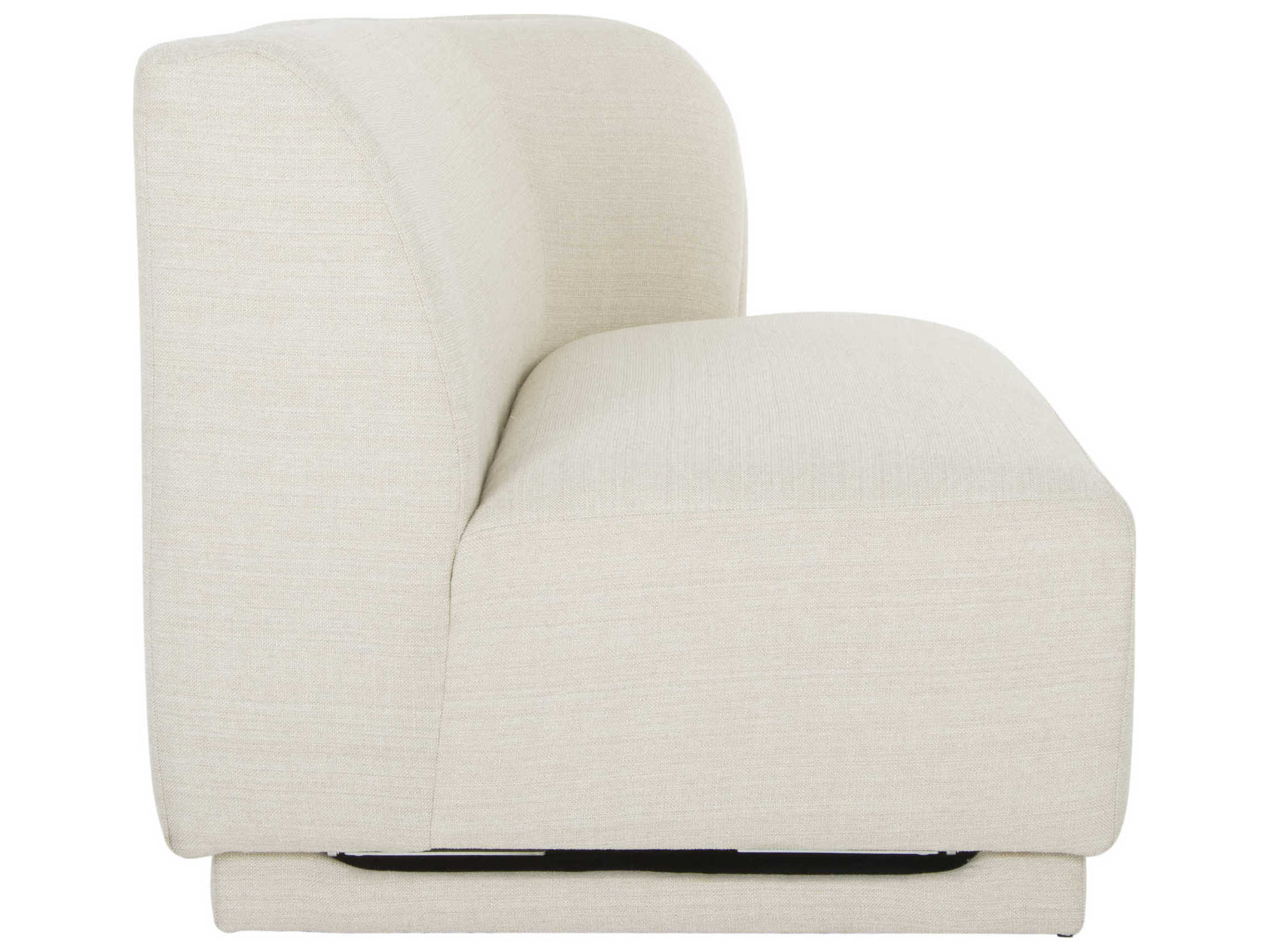 Moe S Home Collection Yoon Venga Cream Left Facing Chaise Lounge Chair Mejm101705