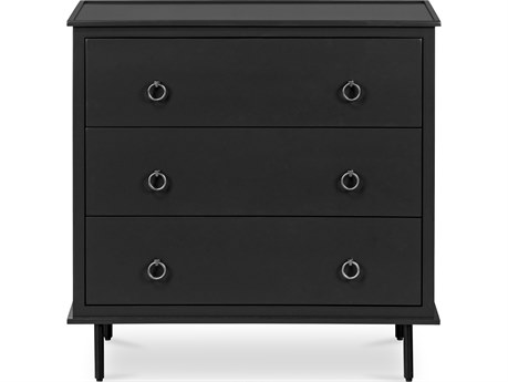 Moe's Home Reagan 3 Drawer Nightstand Black