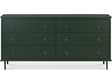 Moe's Home Reagan 6 Drawer Dresser Deep Green