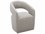 Moe's Home Barrow White Fabric Upholstered Arm Dining Chair  MEKQ102418