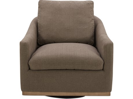 Moe's Home Linden Swivel Brown Fabric Accent Chair