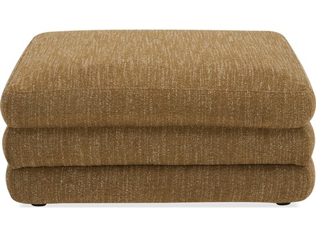 Moe's Home Lowtide Mellow Mustard Brown Upholstered Ottoman