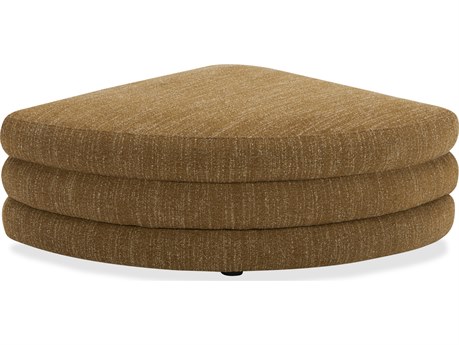 Moe's Home Lowtide Mellow Mustard Brown Upholstered Ottoman