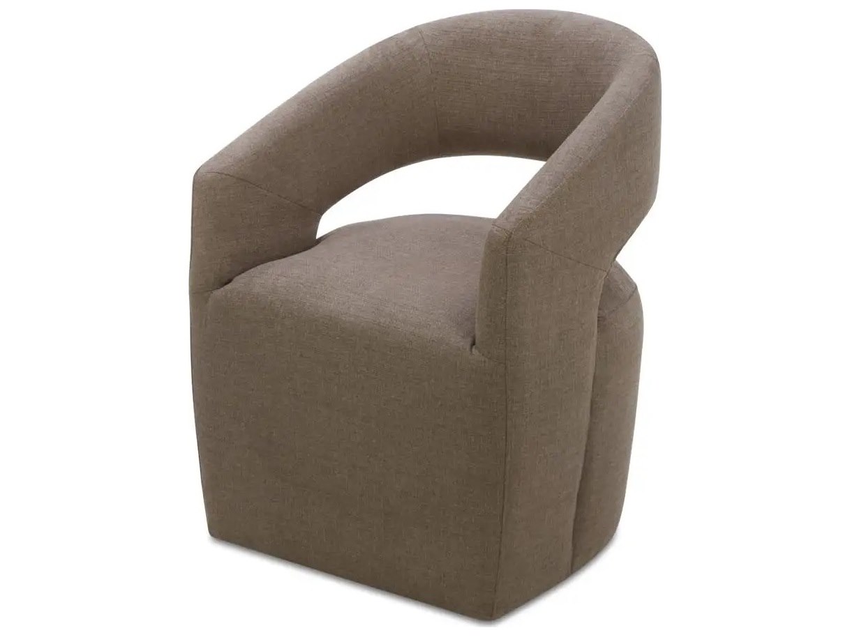 Moe's Home Barrow Beige Upholstered Arm Dining Chair
