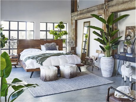 Moe's Home Madagascar Platform Bed Bedroom Set