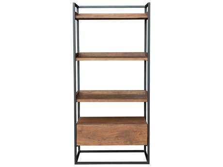 Moe S Home Collection Vancouver 28 X 13 5 Acacia Wood With Iron Bookshelf Moe S Home Collection Vancouver 28 X 13 5 Acacia Wood With