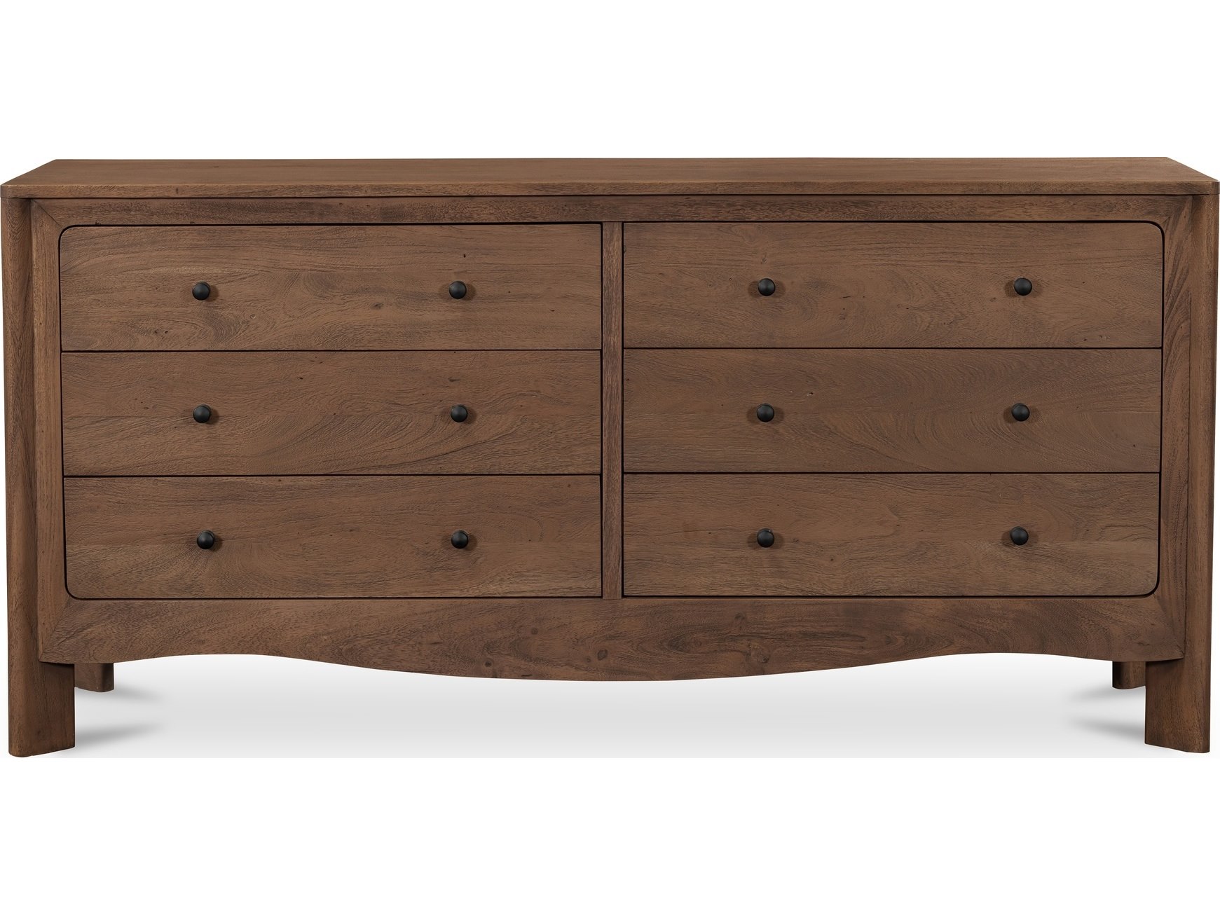 Mabel 6-Drawers Acacia Wood Double Dresser