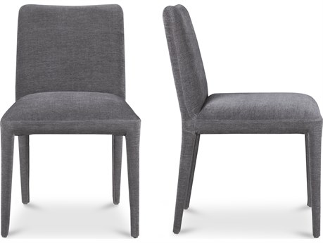 Moe's Home Calla Fabric Gray Upholstered Side Dining Chair - Set of Two