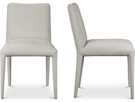 Moe's Home Calla Fabric Gray Upholstered Side Dining Chair - Set of Two