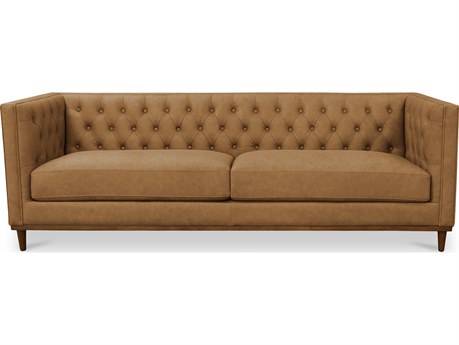 Moe's Home Fielder Tan Leather Sofa