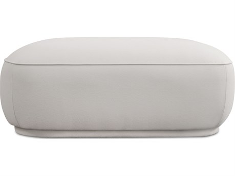 Moe's Home Marion White Upholstered Ottoman