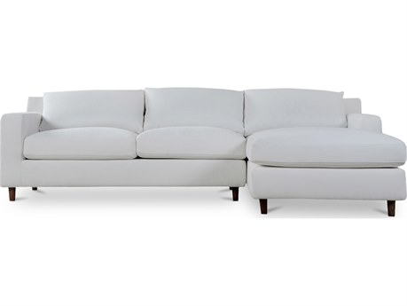 Moe's Home Hutton White Upholstered Right Sectional Sofa