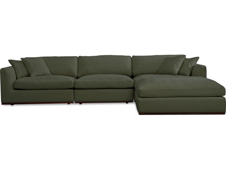 Moe's Home Rue Green Upholstered Sectional Sofa