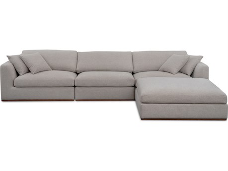 Moe's Home Rue Gray Upholstered Sectional Sofa