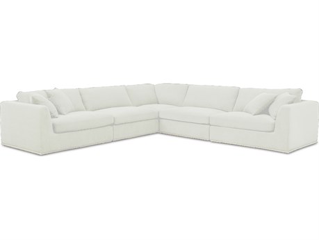 Moe's Home Rue White Upholstered Sectional Sofa