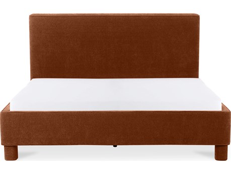 Moe's Home Ichigo Orange Ply Wood Upholstered Queen Panel Bed