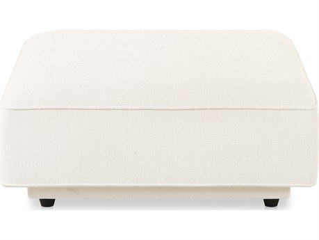 Moe's Home Rosello White Upholstered Ottoman