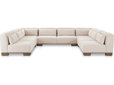 Moe's Home June Beige Upholstered Sectional Sofa